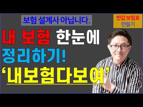 #32. '내보험다보여' 활용법! 내가 가입한 보험 한눈에 보기! [반값 보험료 만들기 32]