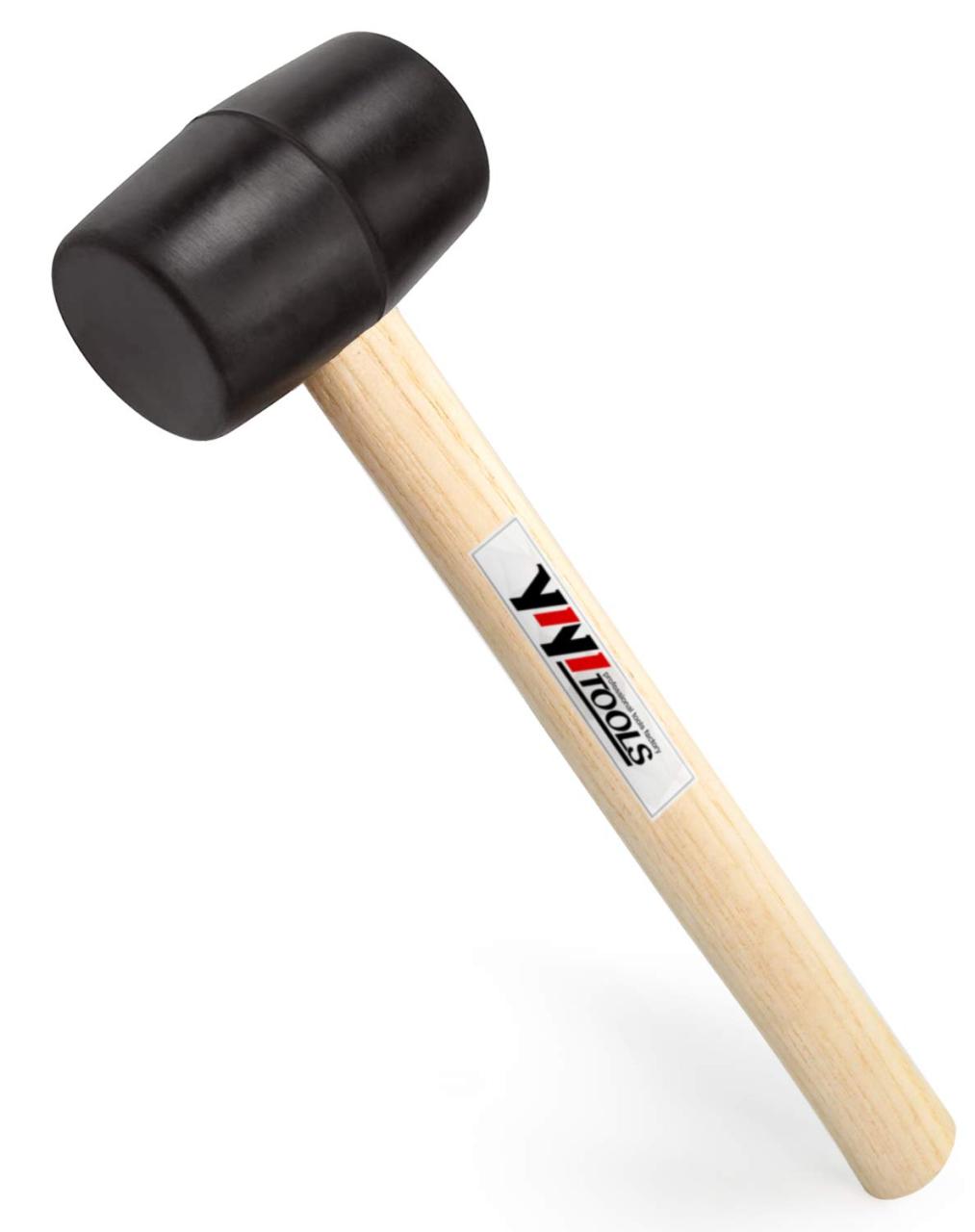 Yiyitools Yy-2-005 Rubber Mallet Hammer With Wood Handle–8-Oz, Black -  Amazon.Com