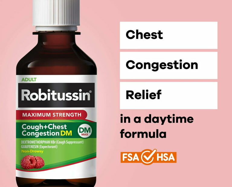 Robitussin Max Strength Cough And Congestion Dm Non-Drowsy Liquid Medicine,  8 Fl Oz - Walmart.Com