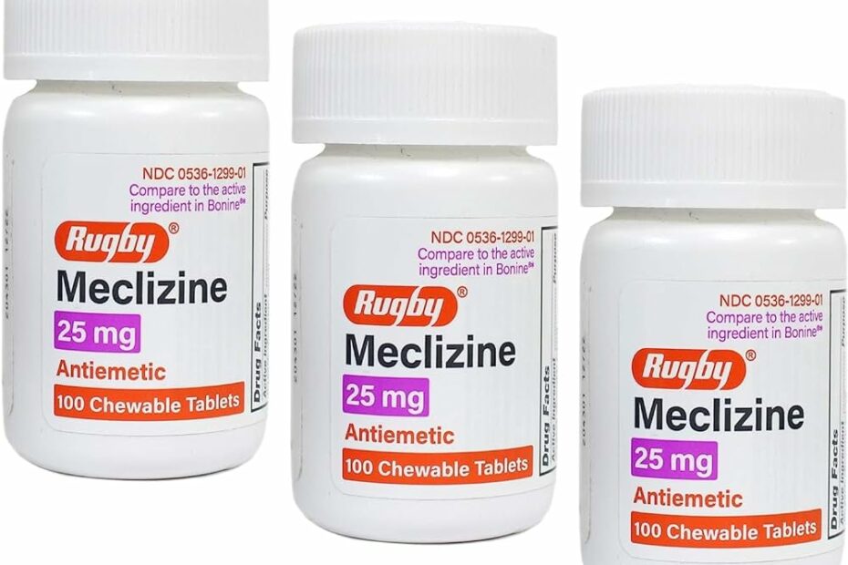 Amazon.Com: Meclizine Hcl 25Mg Generic For Bonine Chewable Tablets, 100  Count (Pack Of 3) : Health & Household