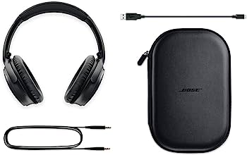 Amazon.Com: Bose Quietcomfort 35 Ii Wireless Bluetooth Headphones,  Noise-Cancelling, With Alexa Voice Control - Black : Electronics