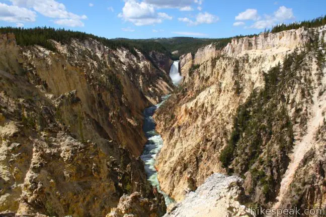 Point Sublime Trail South Rim Hike Grand Canyon Of The Yellowstone River In  Yellowstone National Park