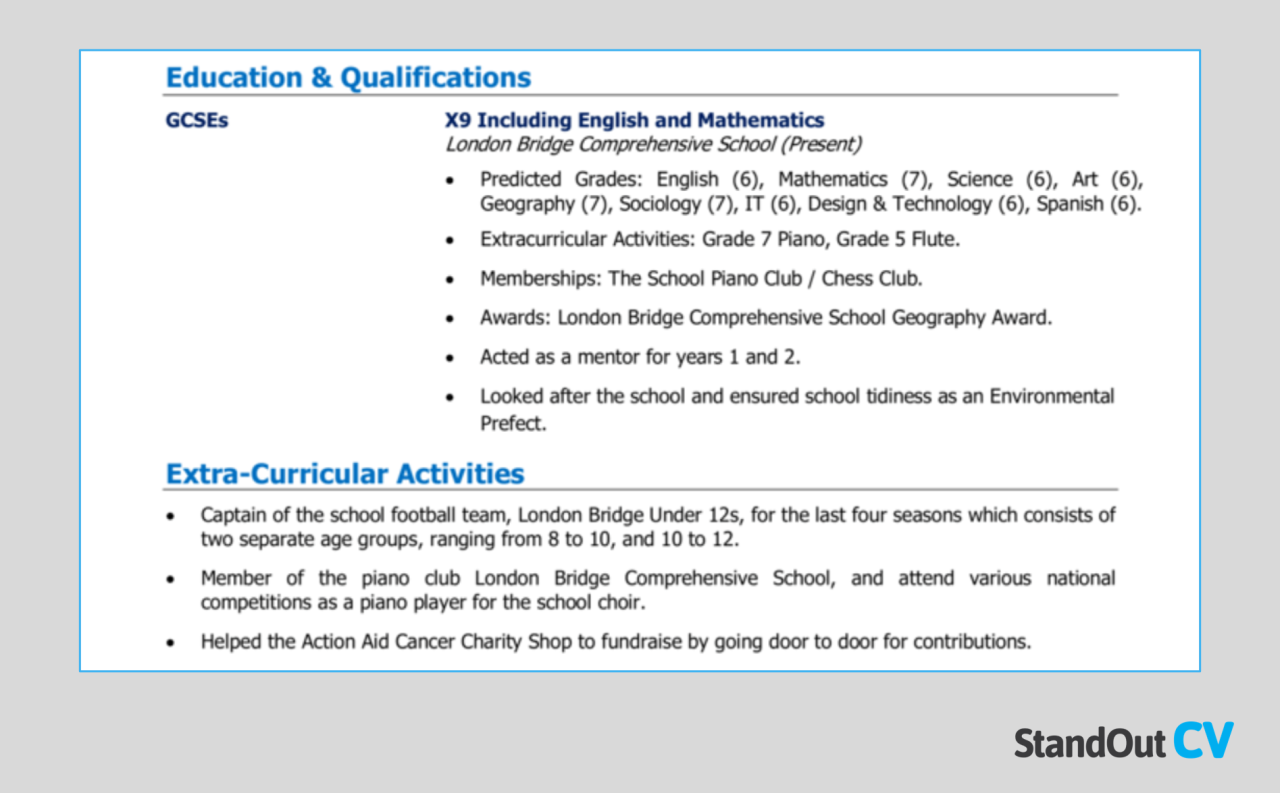 How To Write Your Cv Education Section [Examples + Guide]