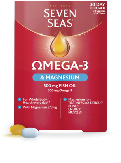 Omega-3 & Magnesium Fish Oil Capsules And Tablets| Seven Seas