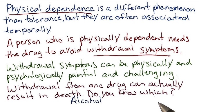 Physical Dependence - Intro To Psychology - Youtube