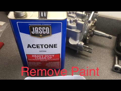 Remove Paint With Aceton. Save Time Stripping Paint Easy. Shovelhead  Transmission Plate. Flh Harley - Youtube