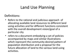 Land Use Planning