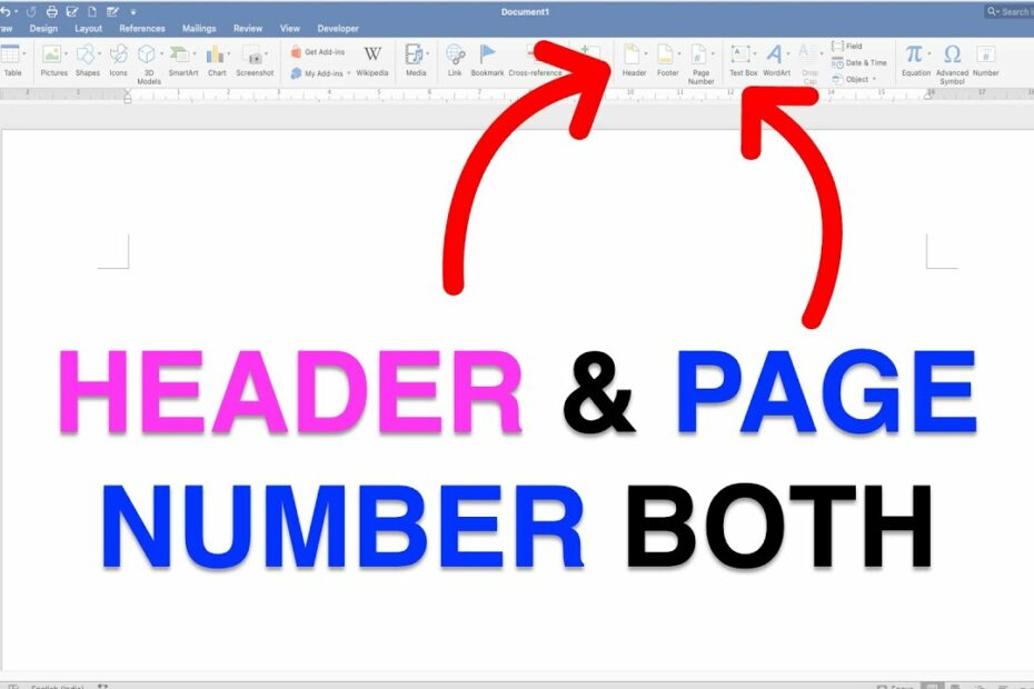 How To Put A Header And Page Number In Word - [ Apa & Mla ] - Youtube