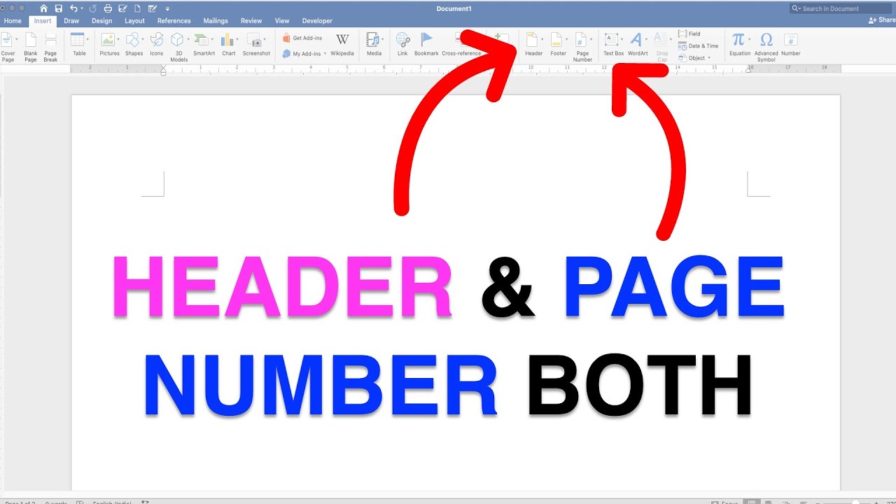 How To Put A Header And Page Number In Word - [ Apa & Mla ] - Youtube