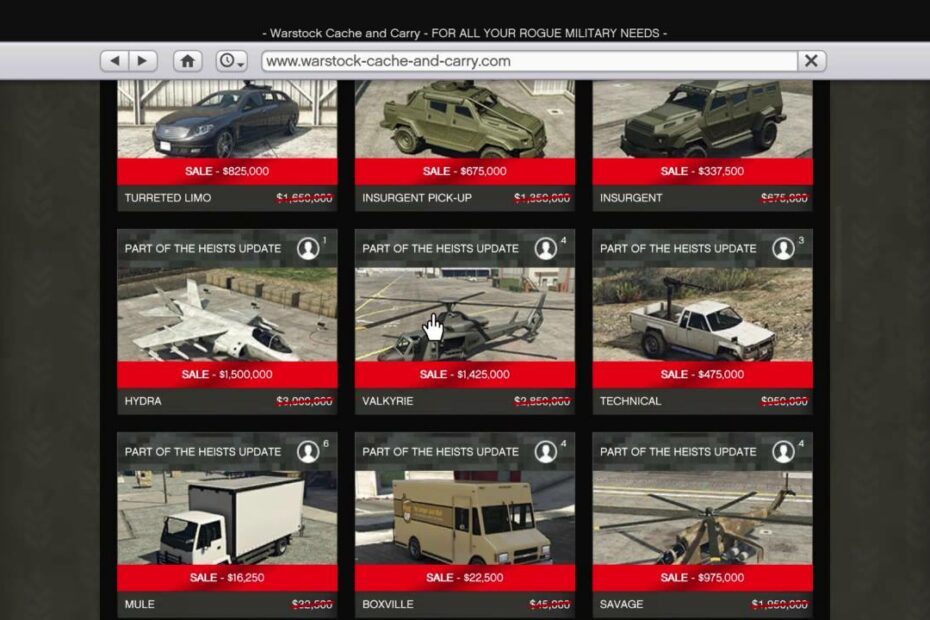 Gta 5 Online Warstock Cache & Carry 50% Off All Items - Youtube