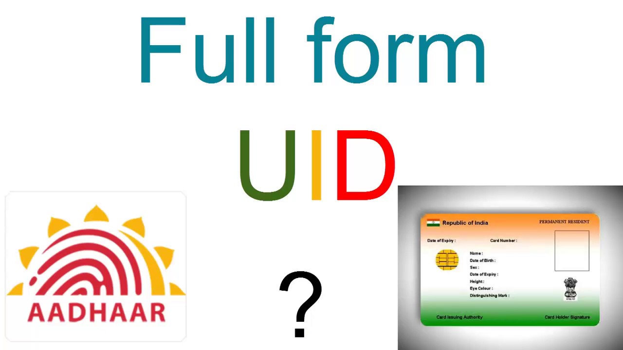 Did You Know , What Is The Full Form Of Uid ? - Youtube