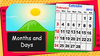 Maths - Names And Days Of Months, Year For Children - English - Youtube