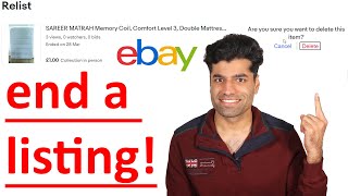 How To End A Listing On Ebay - Youtube