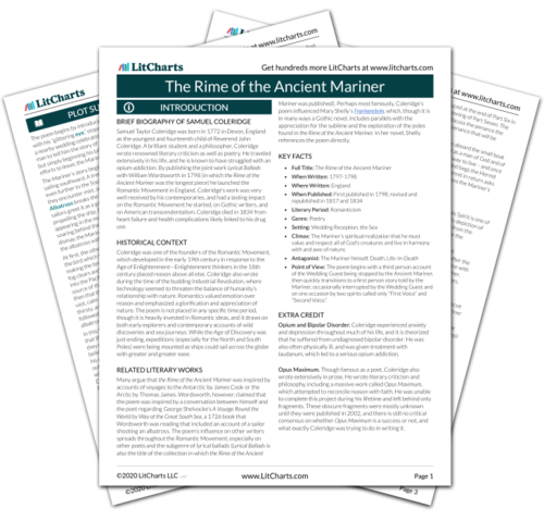 The Rime Of The Ancient Mariner By Samuel Taylor Coleridge Plot Summary |  Litcharts