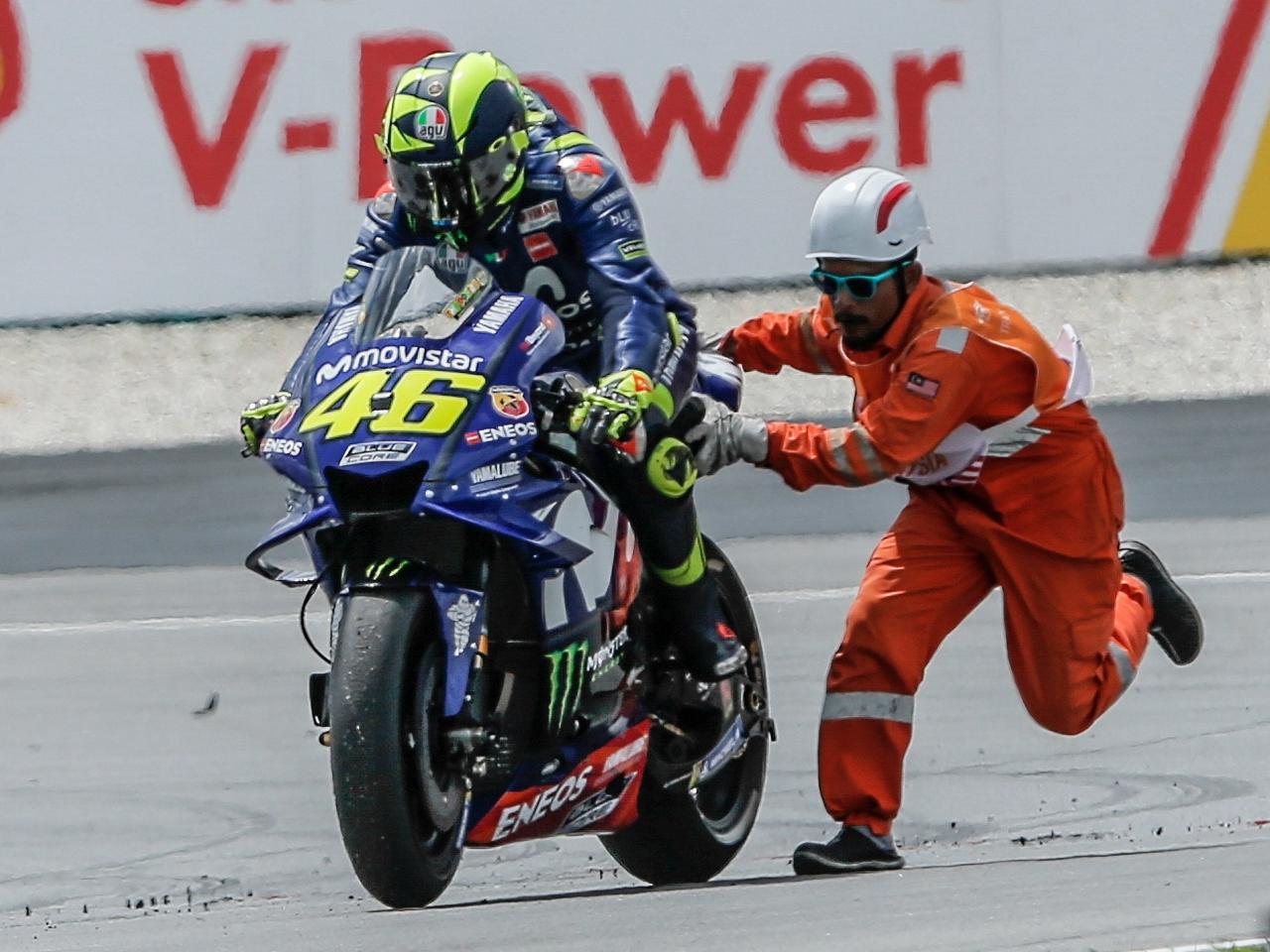 Malaysian Gp: Valentino Rossi Crashes Out Of Lead To Hand Champion Marc  Marquez Ninth Win Of The Season | The Independent | The Independent