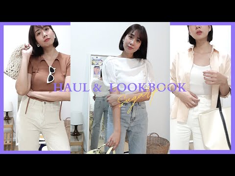 (eng) HAUL #Lookbook ผมสั้นแต่งตัวยังไง, เสื้อผ้าสีพื้นใส่ได้ตลอด, กิ๊บติดผมสไตล์เกามาแรง