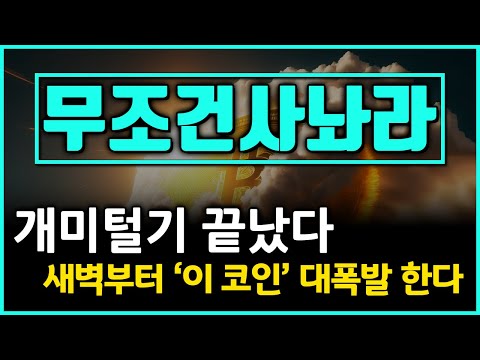 🔥오늘부터 '300%' 급등할 코인추천 ! 바닥찍은 이 종목,