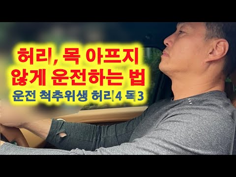 허리, 목 아프지 않게 운전하는 법: 운전 척추위생 허리4 목3